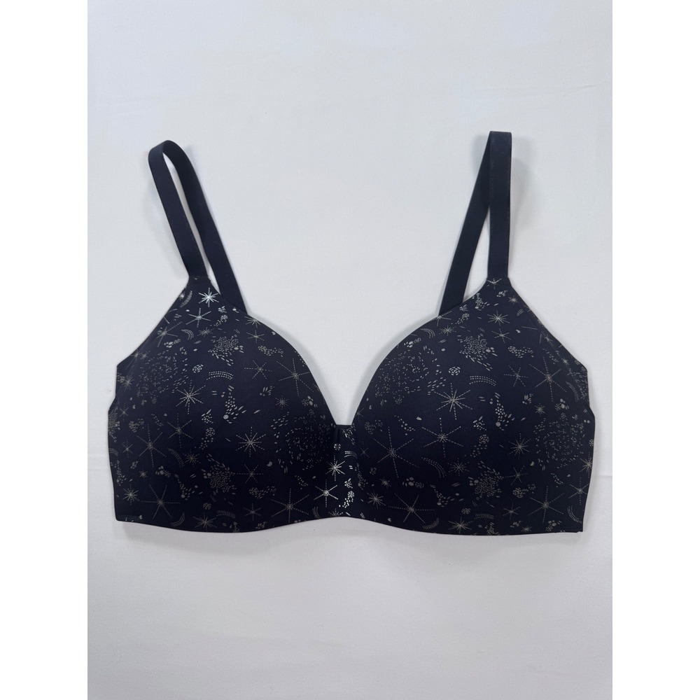 Knix WingWoman Contour‎ Bra Astrology Black 4 32D 34B 34C Wireless Support Comfy